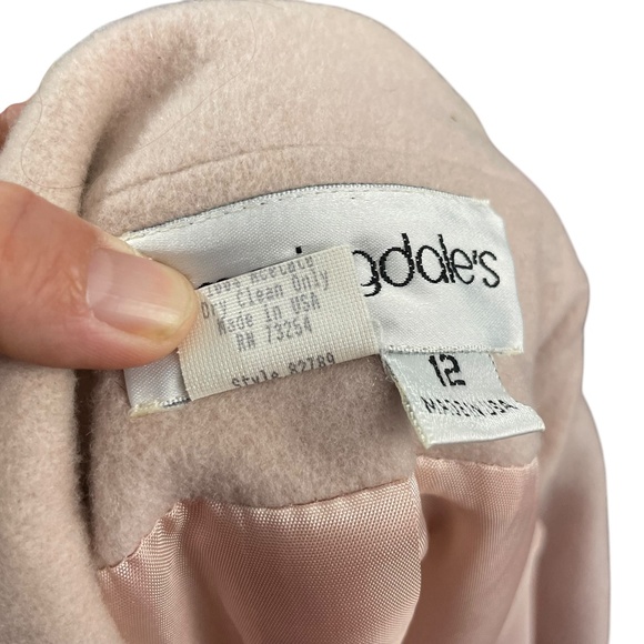 Cashmere Blend Coat 12 Bloomingdales Blush Pink Longline Blazer Wool Vintage - Picture 10 of 10